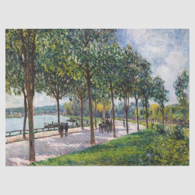 Papier Mousseline Alfred Sisley - Allée des châtaigniers (Recto)