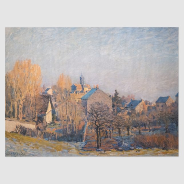 Papier Mousseline Alfred Sisley - Frosty Morning à Louveciennes (Recto)