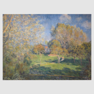 Papier Mousseline Alfred Sisley - Le Jardin de Hoschede, Montgeron