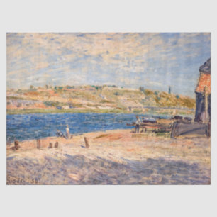 Papier Mousseline Alfred Sisley - Les berges de la rivière à Saint-M