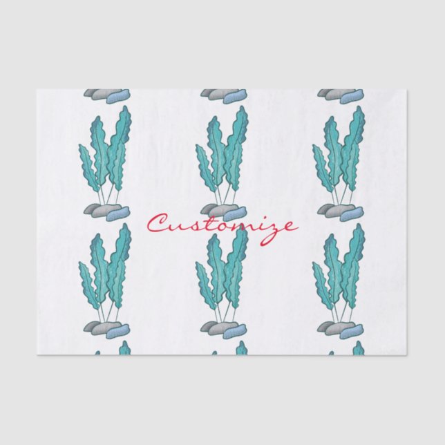 Papier Mousseline Algues bleues Thunder_Cove (Recto)