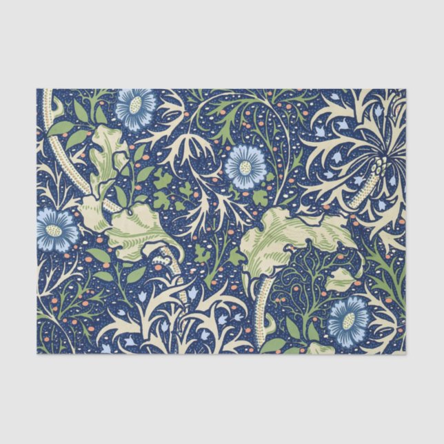 Papier Mousseline Algues (par William Morris) (Recto)