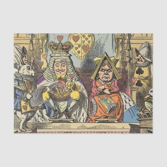 Papier Mousseline Alice à Wonderland Cheshire Cat Characters (Recto)