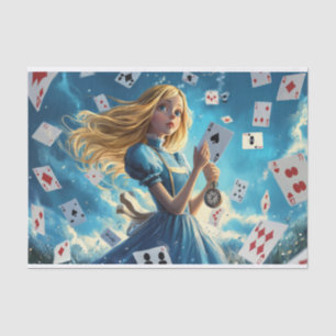 Papier Mousseline Alice au pays des merveilles Cartes Pocket Watch D