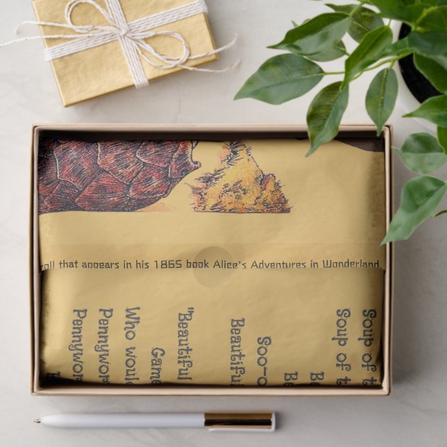 Papier Mousseline Alice au pays des merveilles Chanson de soupe à la (Cadeau)