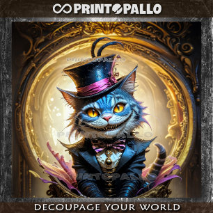 Papier Mousseline Alice au Pays des Merveilles : Chat du Cheshire av