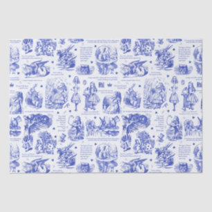 Papier Mousseline Alice au pays des merveilles Citations de Toile Bl