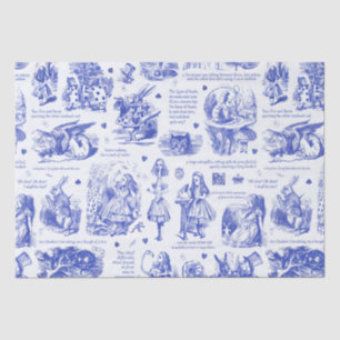 Papier Mousseline Alice au pays des merveilles Citations de toile bl