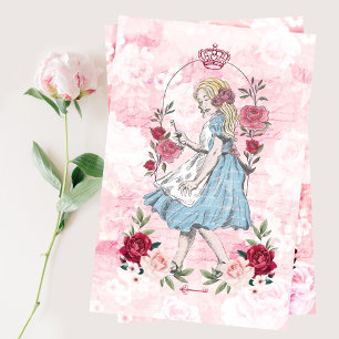 Papier Mousseline Alice Au Pays Des Merveilles Collage Découpage Ros