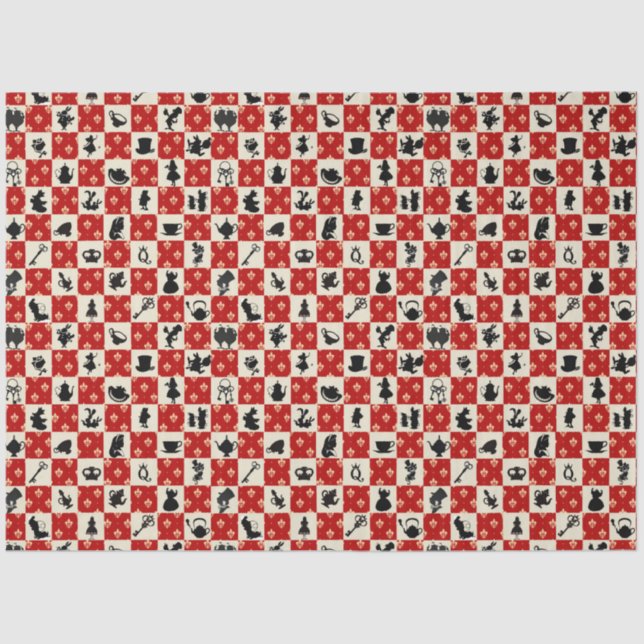 Papier Mousseline Alice au pays des merveilles Conception 12 (Recto)