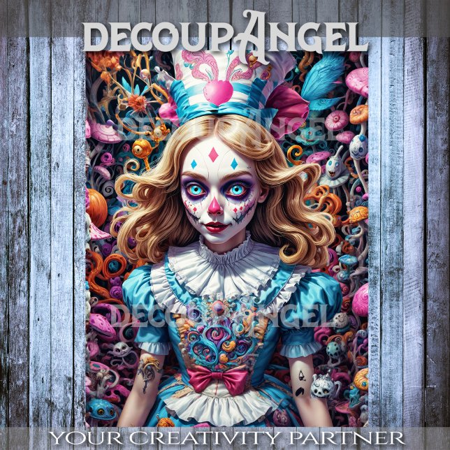 Papier Mousseline Alice au pays des merveilles Découpage (Créateur téléchargé)