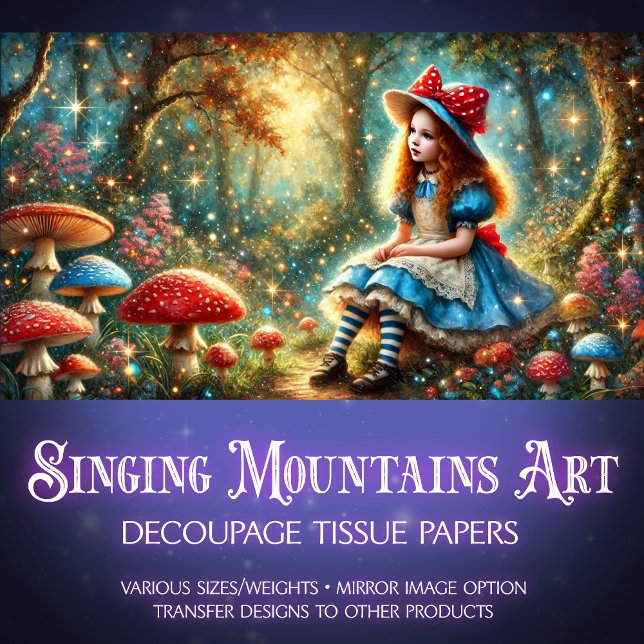 Papier Mousseline Alice au pays des merveilles Découpage de la forêt (Créateur téléchargé)