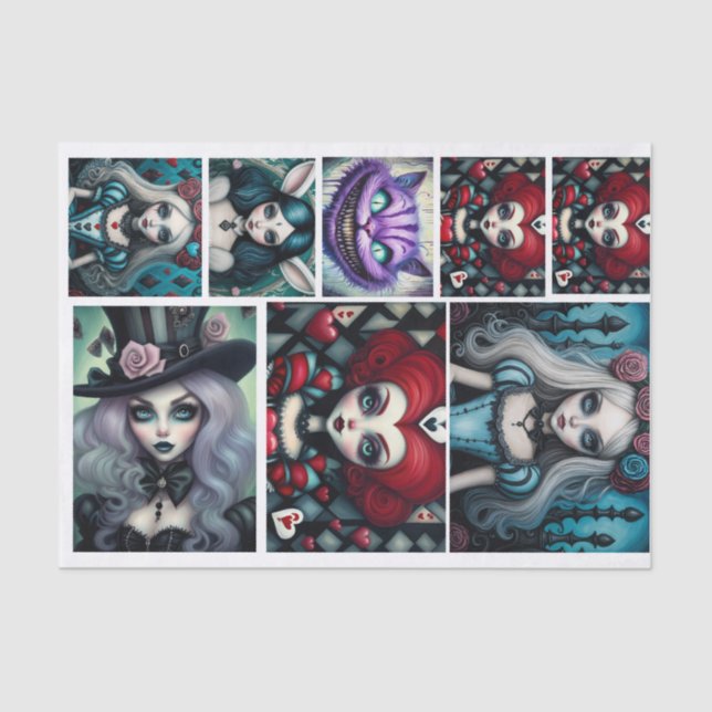 Papier Mousseline Alice au pays des merveilles Masterboard | Whimsiq (Recto)