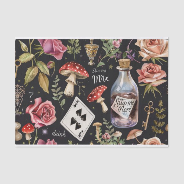 Papier Mousseline Alice au pays des merveilles Motif (Recto)