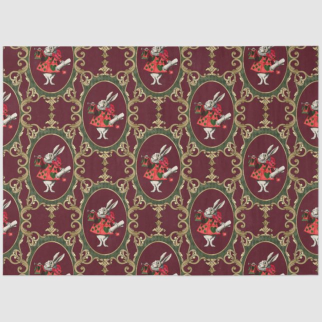 Papier Mousseline Alice Au Pays Des Merveilles Noël (Recto)