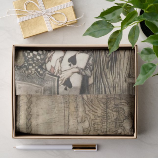 Papier Mousseline Alice au pays des merveilles par Arthur Rackham (Cadeau)