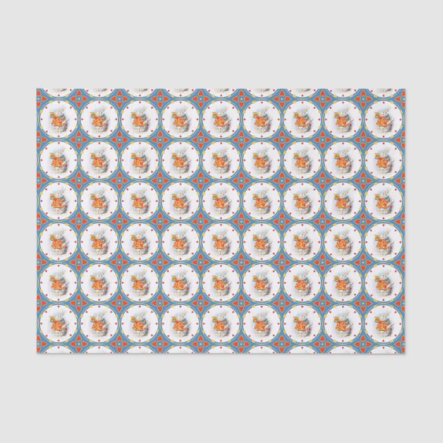 Papier Mousseline Alice chez le lapin de blanc du pays des (Recto)