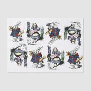 Papier Mousseline Alice classique au pays des merveilles et le lapin
