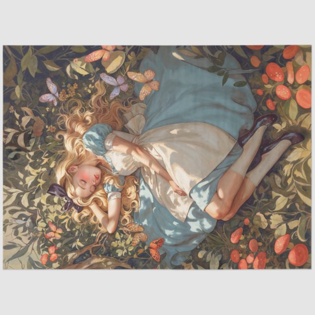 Papier Mousseline Alice classique rêve de Wonderland (Recto)