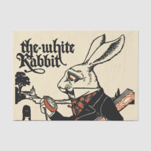 Papier Mousseline Alice Lapin Blanc Classique Wonderland