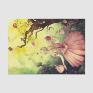 Papier Mousseline Alice lunatique au pays des merveilles