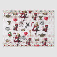 Alice, tenniel, reine des coeurs noire et rouge