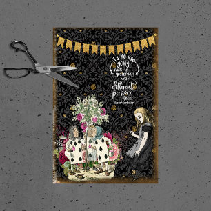 Papier Mousseline Alice vintage au pays des merveilles