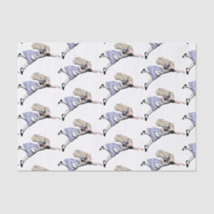 Papier Mousseline Alice volante au pays des merveilles