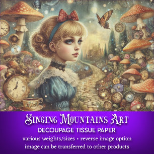 Papier Mousseline Alice Wonderland Art Déco Découpe Créative