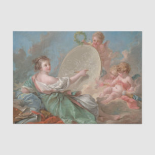 Papier Mousseline Allégorie de la peinture par Francis Boucher