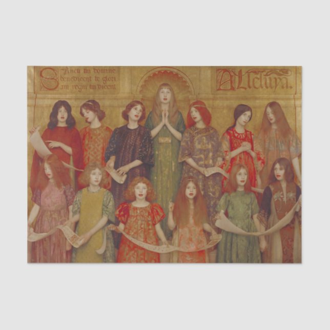 Papier Mousseline Alleluia (par Thomas Cooper Gotch) (Recto)