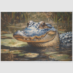 Papier Mousseline Alligator dans la page de découpage de la faune de