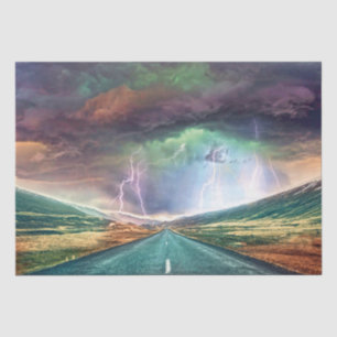 Papier Mousseline Allumage de la route Paysage Salutation