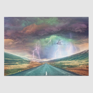 Papier Mousseline Allumage de la route Paysage Salutation