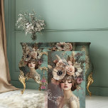 Papier Mousseline Allure vintage, Oiseau et Flapper Floral<br><div class="desc">Papier Tissu De Découpage D'Art numérique D'Allure vintage,  Oiseau Et Flavre Floral. Important . Pour les projets correspondants,  visitez mon magasin pour voir les versions complémentaires de cet ensemble de 3 illustrées dans mes affichages de produits.</div>