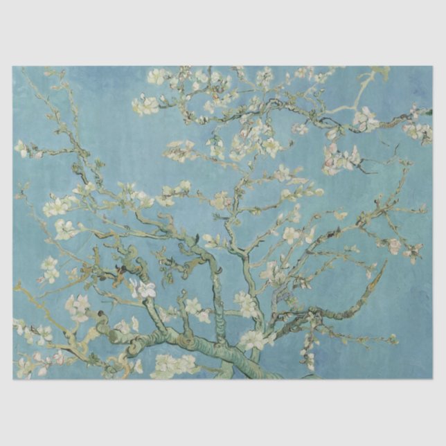 Papier Mousseline Almond Blossom par Vincent Van Gogh (Recto)