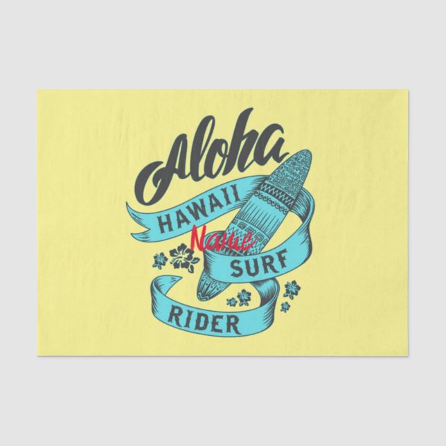 Papier Mousseline Aloha Hawaii Surf Rider Thunder_Cove (Recto)