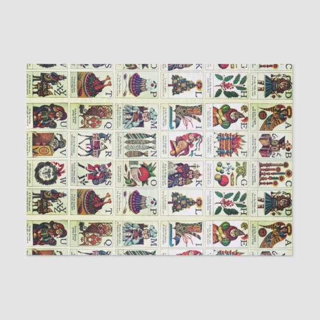 Papier Mousseline Alphabet de Noël (Recto)