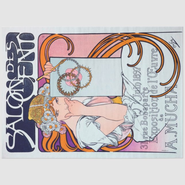 Papier Mousseline Alphonse Mucha (Recto)
