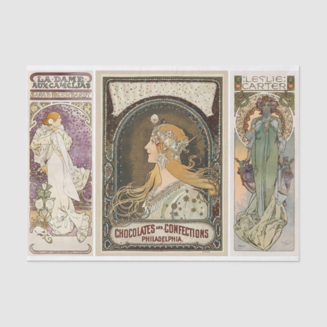 Papier Mousseline Alphonse Mucha Art Nouveau Pour Les Artistes (Recto)