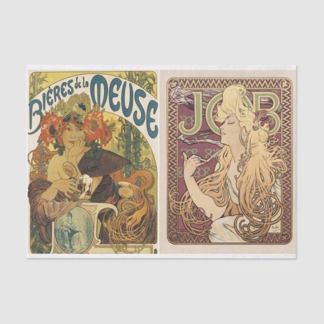 Papier Mousseline Alphonse Mucha Art Nouveau Pour Les Artistes (Recto)