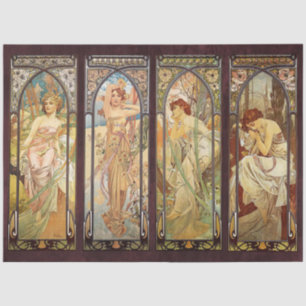 Papier Mousseline Alphonse Mucha, Le Temps du Jour