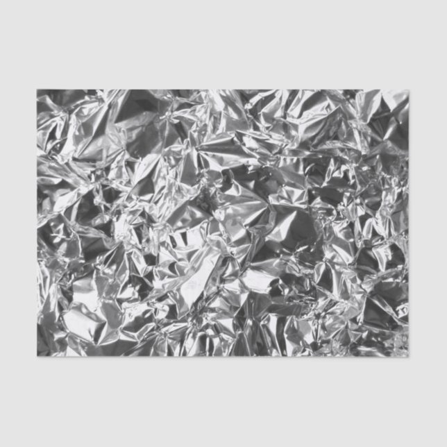 Papier Mousseline Aluminium Foil Design couleur argent (Recto)