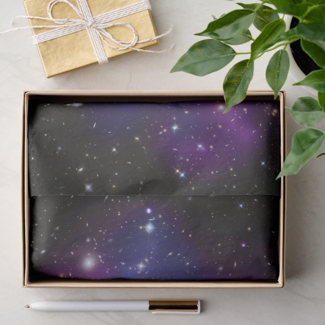Papier Mousseline Amas de galaxies violet céleste (Cadeau)