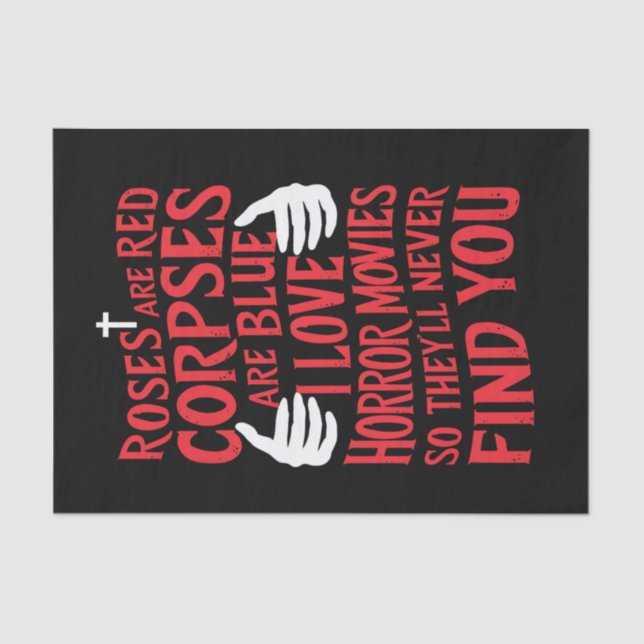 Papier Mousseline Amateurs de films d'horreur Halloween film d'horre (Recto)