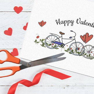 Papier Mousseline Amateurs de vélo Valentine