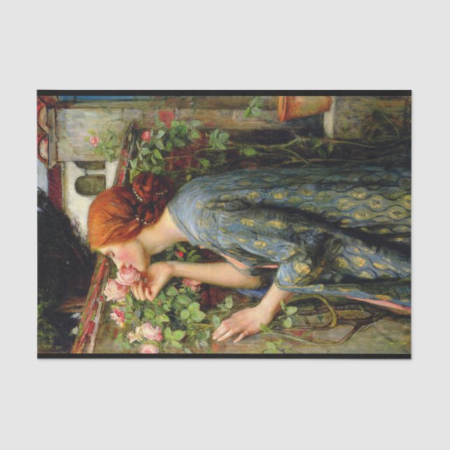 Papier Mousseline Âme du Rose Waterhouse Peinture (Recto)