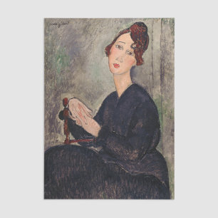 Papier Mousseline Amedeo Modigliani - Portrait de Dedie Hayden