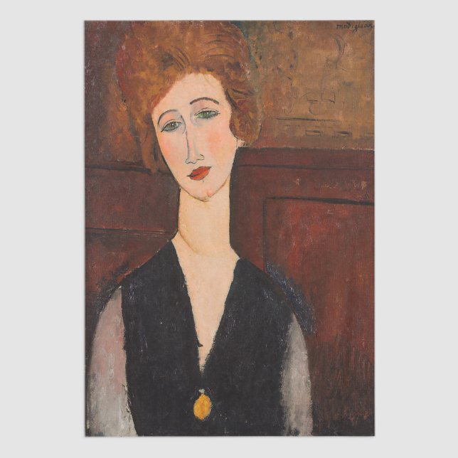 Papier Mousseline Amedeo Modigliani - Portrait d'une femme (Créateur téléchargé)