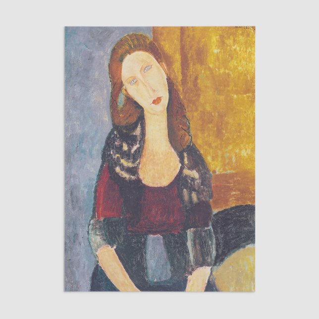 Papier Mousseline Amedeo Modigliani - Portrait Jeanne Hebuterne #2 (Créateur téléchargé)